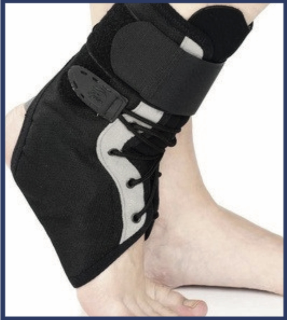 Lace-up ankle brace